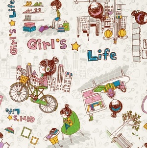 Girl life 01, цветной велюр (1 категория)